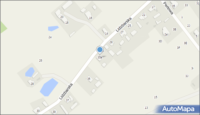 Jamielnik, Lidzbarska, 33a, mapa Jamielnik