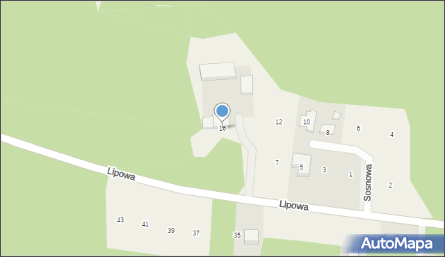 Jamielnik, Lipowa, 16, mapa Jamielnik