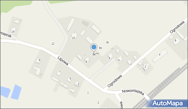 Jamielnik, Lipowa, 8a, mapa Jamielnik