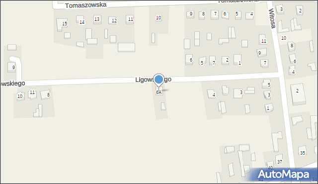 Jarczów, Ligowskiego, 6A, mapa Jarczów