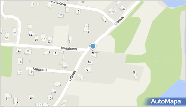 Jasienica, Liliowa, 78, mapa Jasienica