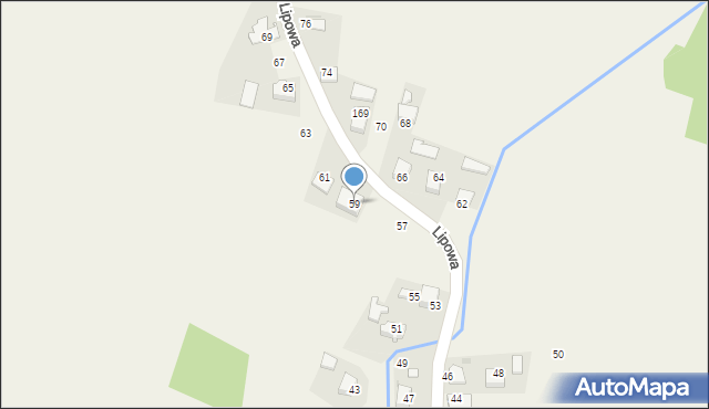 Jaśkowice, Lipowa, 59, mapa Jaśkowice