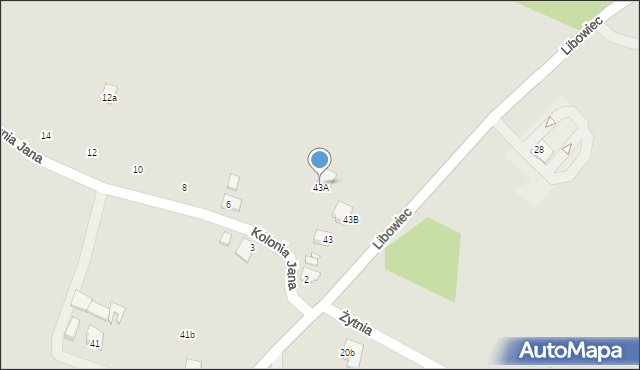 Jastrzębie-Zdrój, Libowiec, 43A, mapa Jastrzębie-Zdrój