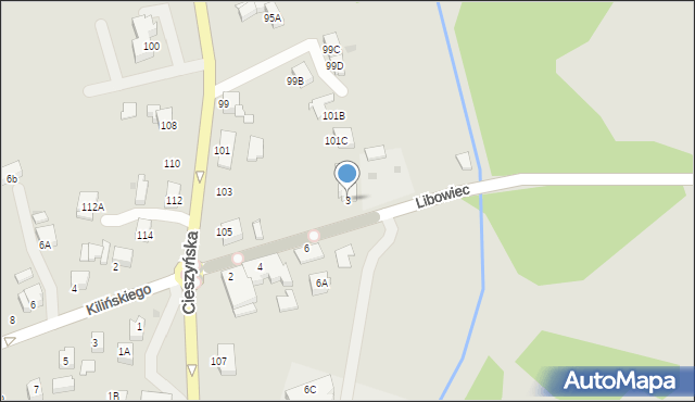 Jastrzębie-Zdrój, Libowiec, 3, mapa Jastrzębie-Zdrój