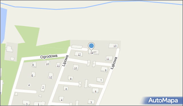 Jastrzębiec, Lipowa, 14, mapa Jastrzębiec