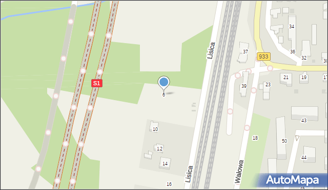 Jawiszowice, Lisica, 6, mapa Jawiszowice