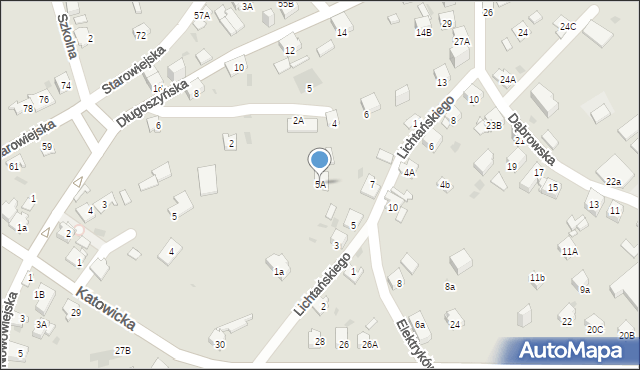 Jaworzno, Lichtańskiego Władysława, 5A, mapa Jaworzno