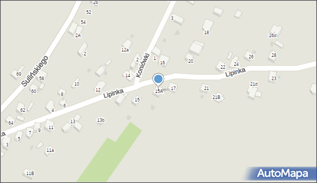 Jaworzno, Lipinka, 15A, mapa Jaworzno