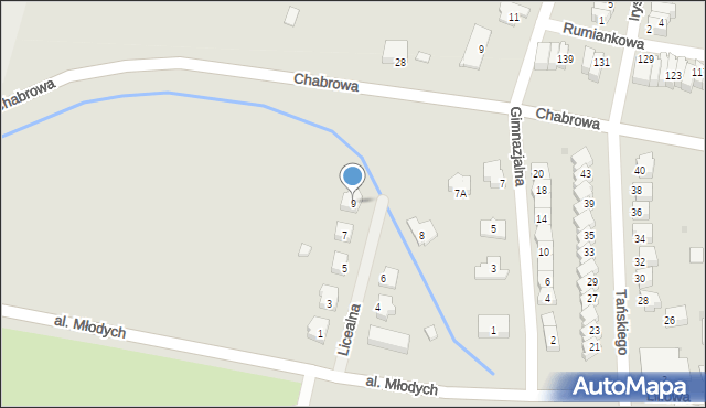 Jelcz-Laskowice, Licealna, 9, mapa Jelcz-Laskowice