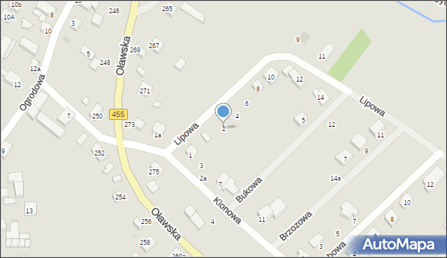 Jelcz-Laskowice, Lipowa, 2, mapa Jelcz-Laskowice