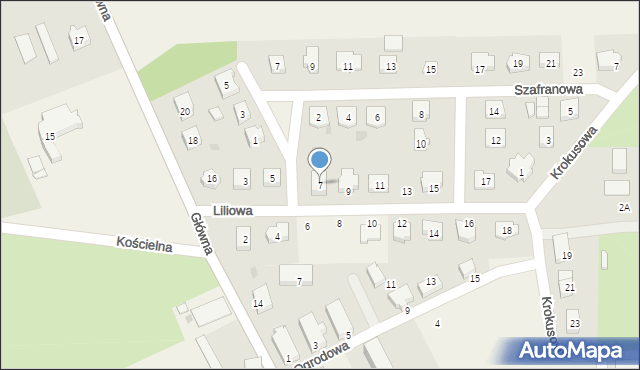 Jezierzyce, Liliowa, 7, mapa Jezierzyce