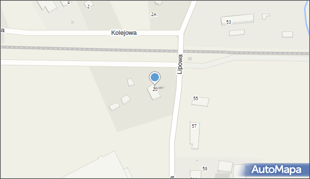 Jonkowo, Lipowa, 20, mapa Jonkowo