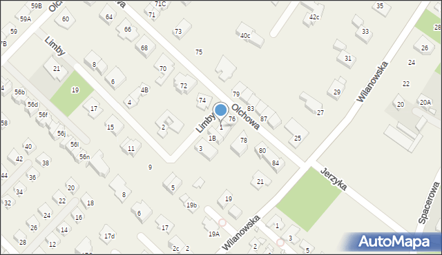 Józefosław, Limby, 1, mapa Józefosław