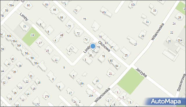 Józefosław, Limby, 1A, mapa Józefosław