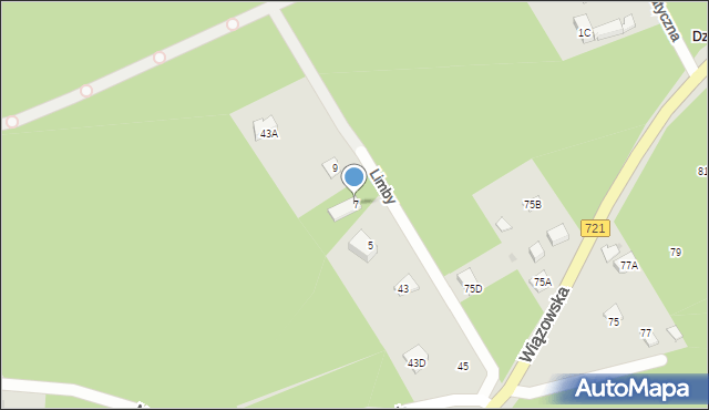 Józefów, Limby, 7, mapa Józefów