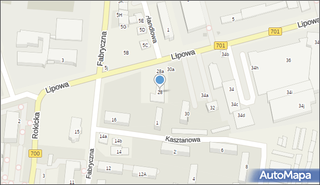 Józefów, Lipowa, 28, mapa Józefów