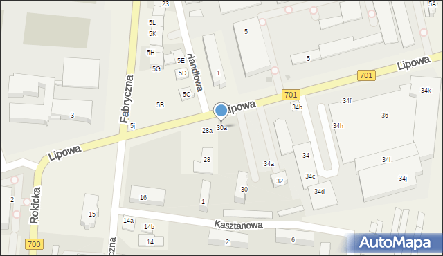 Józefów, Lipowa, 30a, mapa Józefów