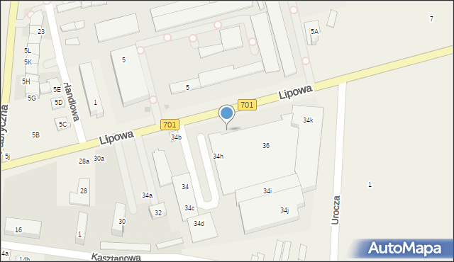 Józefów, Lipowa, 34f, mapa Józefów