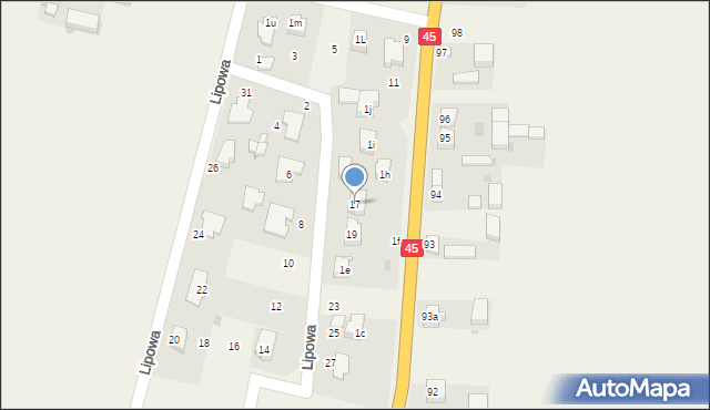 Kadłub, Lipowa, 17, mapa Kadłub