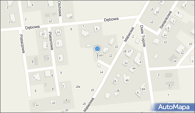 Kalinówka, Limonkowa, 2, mapa Kalinówka