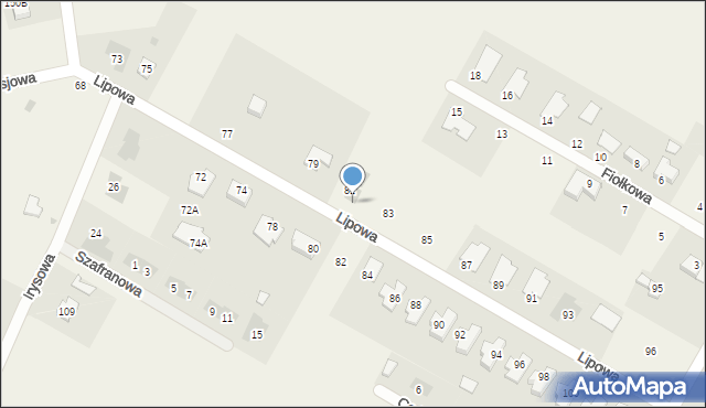 Kalinówka, Lipowa, 81a, mapa Kalinówka