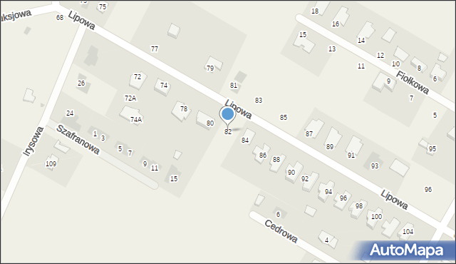 Kalinówka, Lipowa, 82, mapa Kalinówka