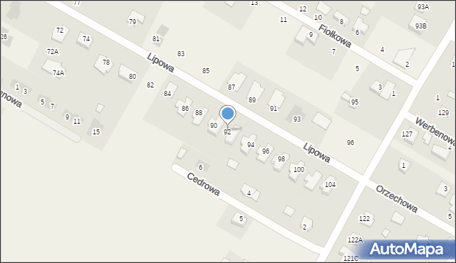 Kalinówka, Lipowa, 92, mapa Kalinówka