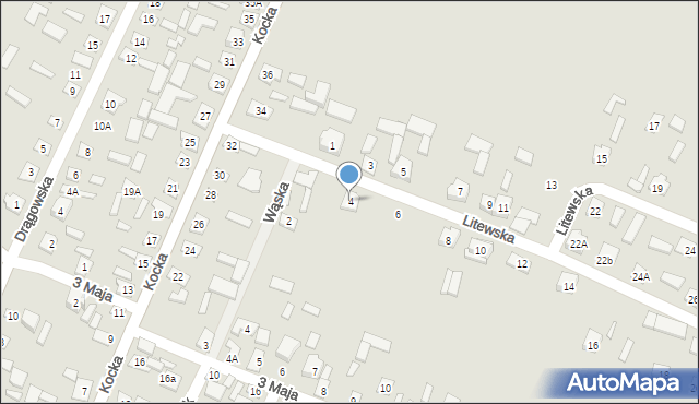 Kamionka, Litewska, 4, mapa Kamionka
