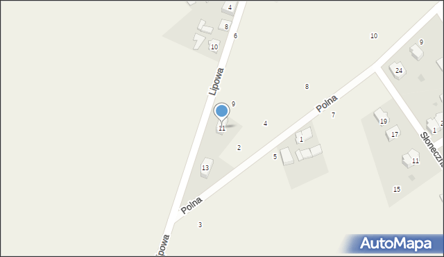 Karsin, Lipowa, 11, mapa Karsin