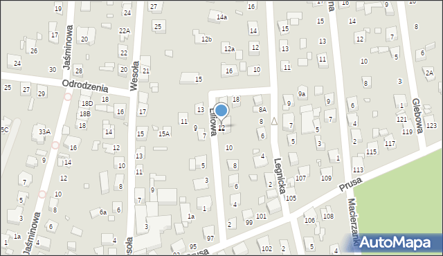 Katowice, Liliowa, 12, mapa Katowic