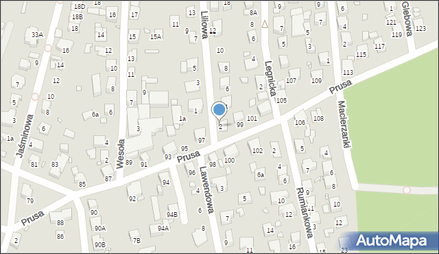 Katowice, Liliowa, 2, mapa Katowic