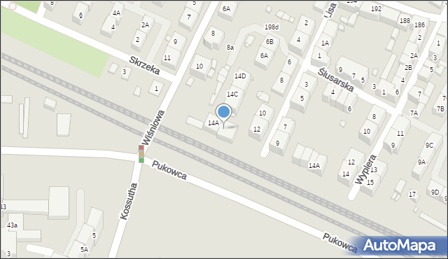 Katowice, Lisa, 14B, mapa Katowic