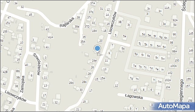 Kielce, Lisowczyków, 24, mapa Kielc
