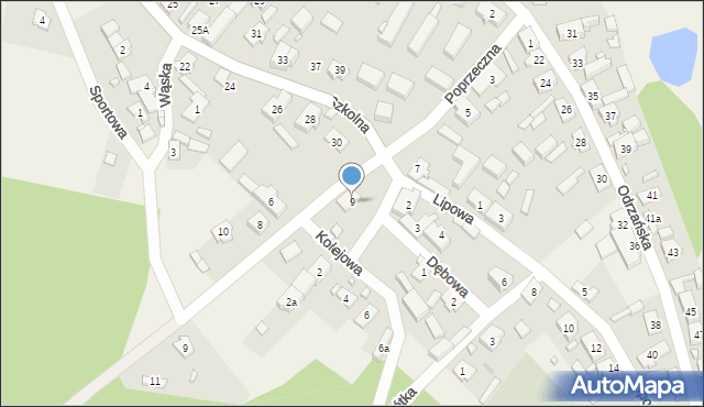 Kiełcz, Lipowa, 9, mapa Kiełcz