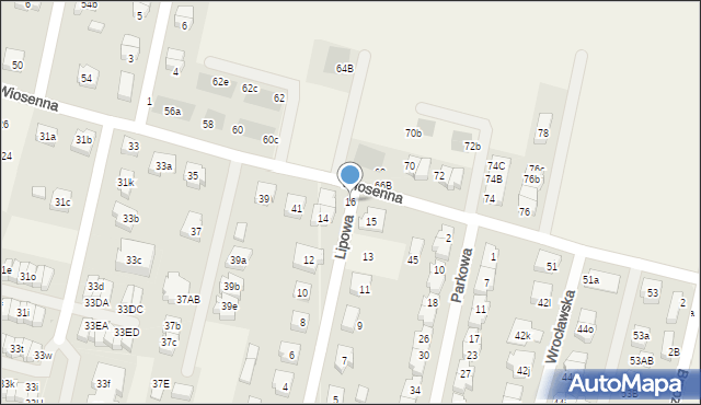 Kiełczów, Lipowa, 16, mapa Kiełczów