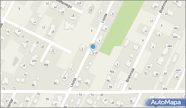 Klaudyn, Liszta Franciszka, 2, mapa Klaudyn