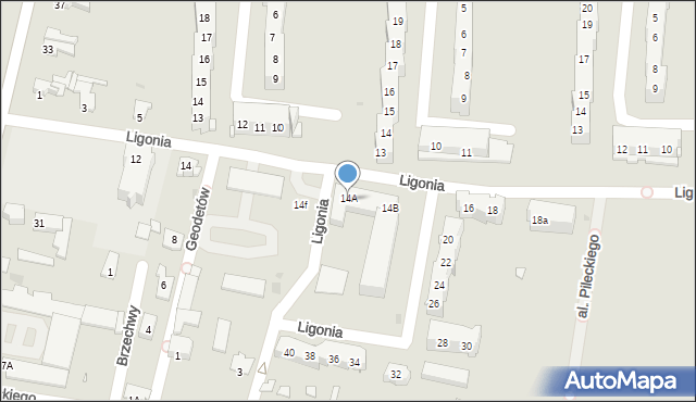 Kluczbork, Ligonia, 14d, mapa Kluczbork