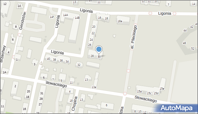Kluczbork, Ligonia, 30, mapa Kluczbork