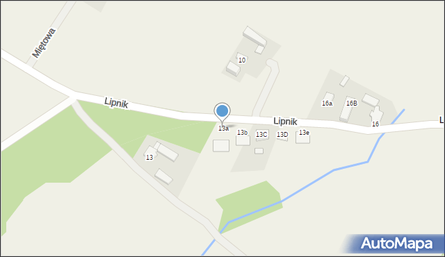 Kobyla Góra, Lipnik, 13a, mapa Kobyla Góra