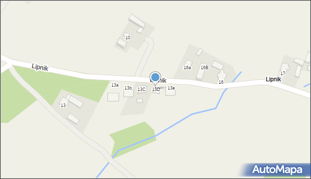 Kobyla Góra, Lipnik, 13D, mapa Kobyla Góra