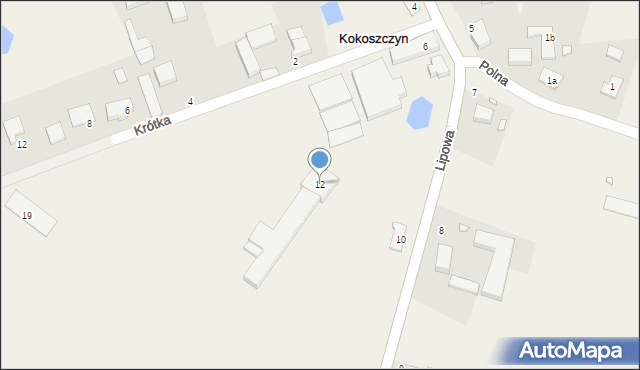 Kokoszczyn, Lipowa, 12, mapa Kokoszczyn