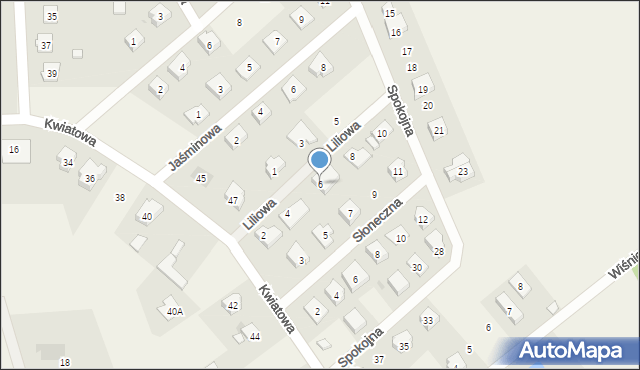 Kokoszkowy, Liliowa, 6, mapa Kokoszkowy