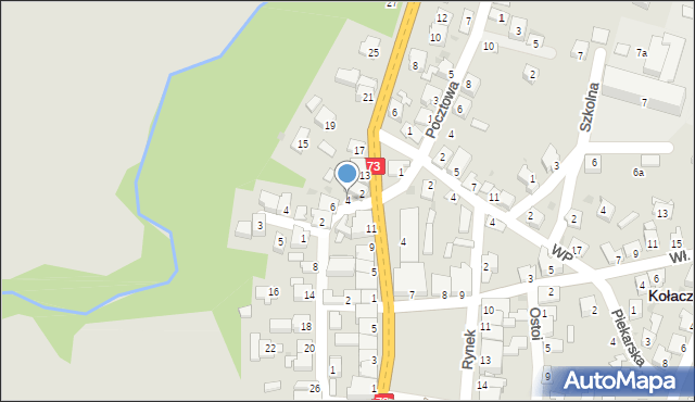 Kołaczyce, Liwoczna, 4, mapa Kołaczyce