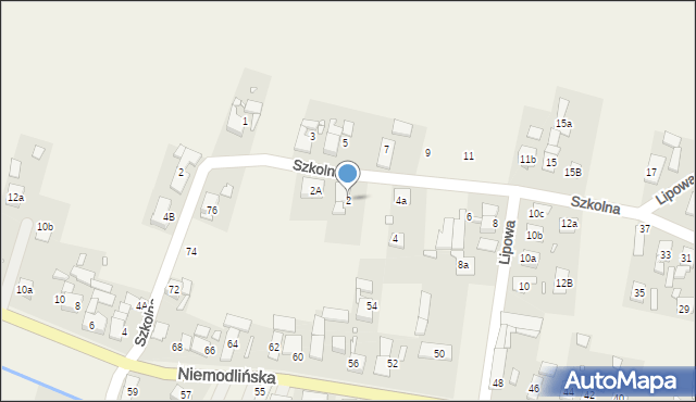 Komprachcice, Lipowa, 2, mapa Komprachcice