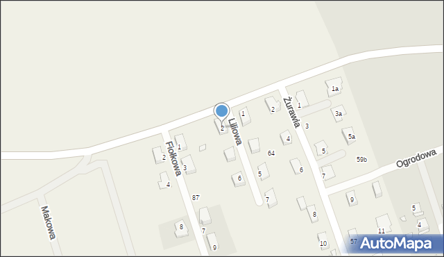 Konradowo, Liliowa, 2, mapa Konradowo