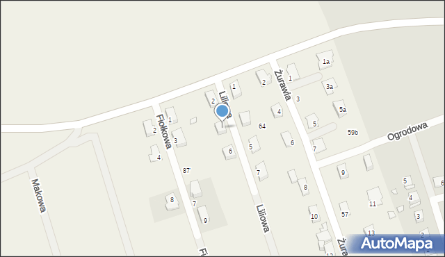 Konradowo, Liliowa, 4, mapa Konradowo