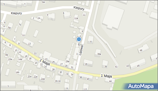 Końskie, Lipowa, 5, mapa Końskie