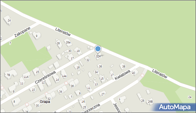 Konstancin-Jeziorna, Literatów, 32A, mapa Konstancin-Jeziorna