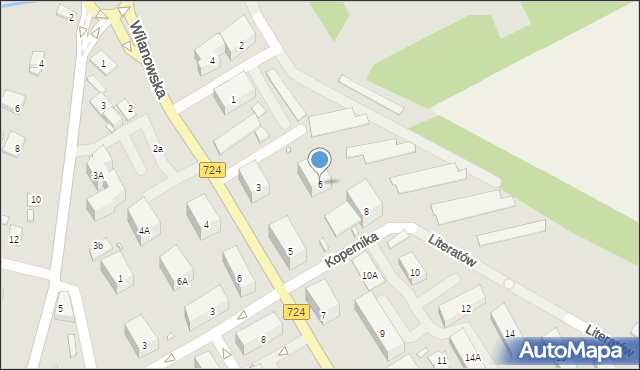 Konstancin-Jeziorna, Literatów, 6, mapa Konstancin-Jeziorna