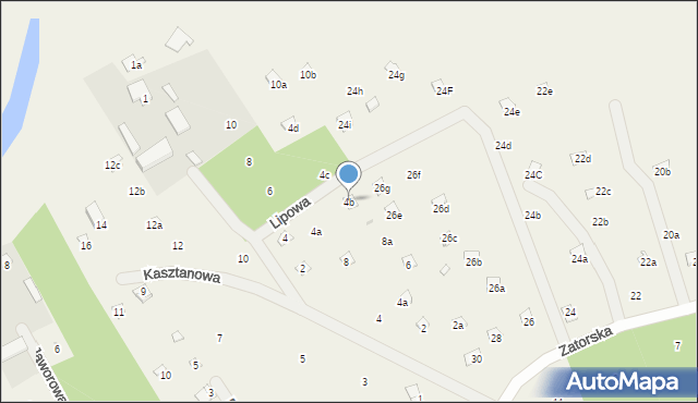 Kopaniec, Lipowa, 4b, mapa Kopaniec